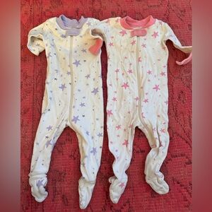Hanna Andersson Starry Kids Footies - Pink and Purple